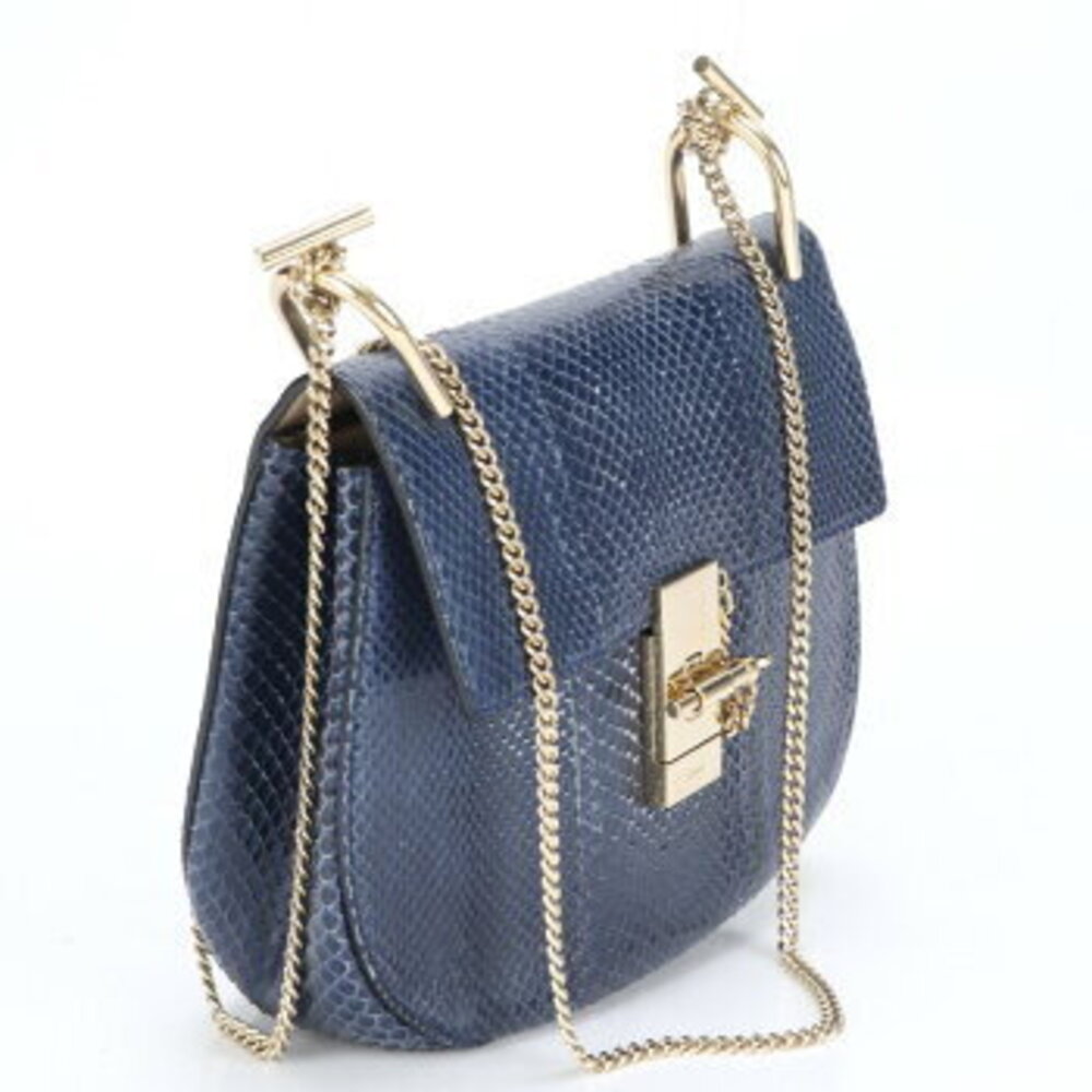 Chloe Drew python leather gold chain Shoulder Bag… - image 3